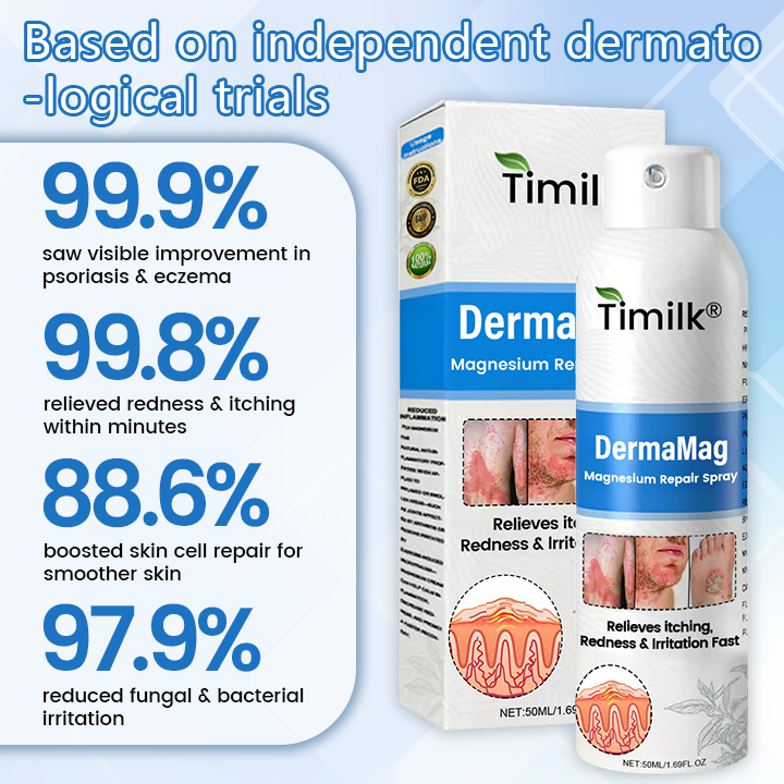 ✅ Official Store: Timilk® DermaMag Magnesium Repair Spray 🔥 FDA Certified (Clinically Proven Relief for Psoriasis, Eczema, and Chronic Skin Irritation 🌿)
